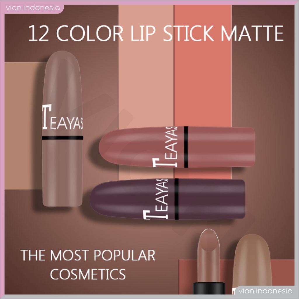 KACHI - TEAYASON Lipstick Matte Moisturizing Lip Glaze Waterproof Capsule Lipstik Kapsul Original TE011