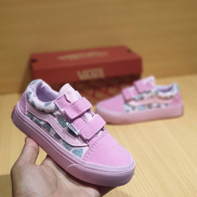 SEPATU VANS ANAK PEREMPUAN SEPATU ANAK CEWEK SEPATU ANAK WANITA PINK LOVE