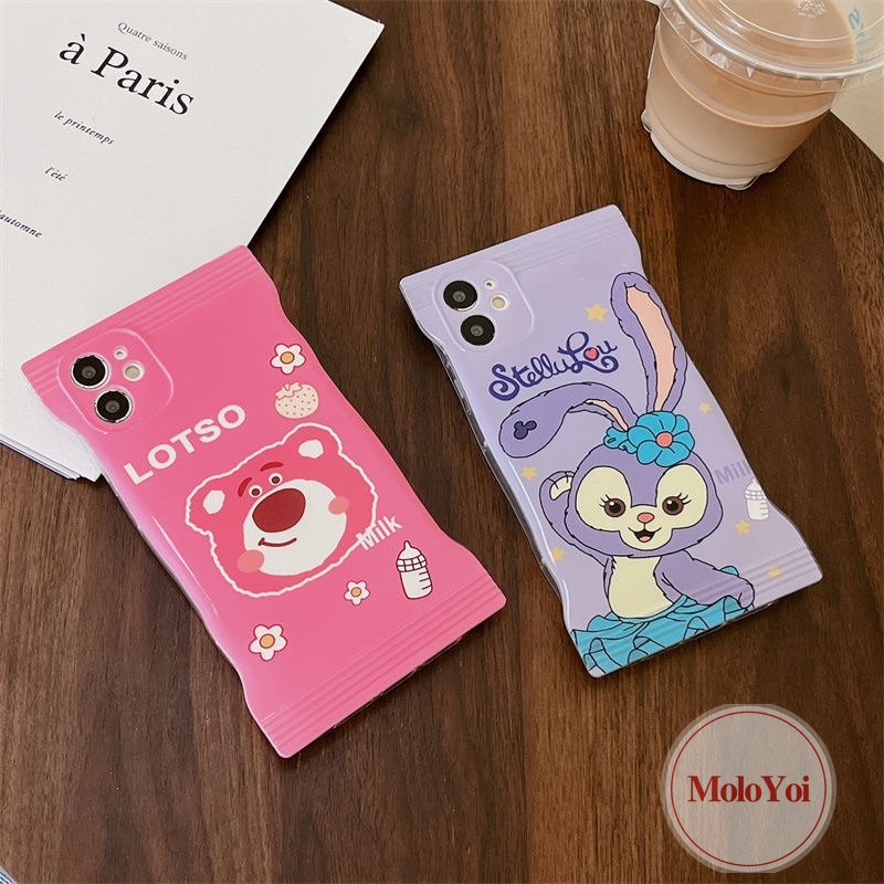 Soft Case Motif Kartun Beruang Strawberry Untuk iPhone 11 7plus 8 7 6 6s 14 Plus XR 12 13 14 Pro Max X Xs Max SE 2020