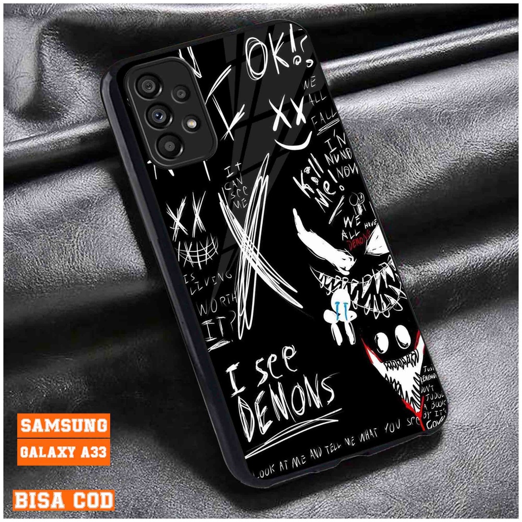 Fuu Store Case Samsung A33 Terbaru [ MOTIF ESTETIK ] Case Hardcase 2D Glossy Case Terbaru 2022 Pelin