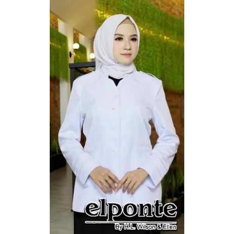 SERAGAM PERAWAT/ BAJU PERAWAT  902/ BAJU ASN STLAN  ROK / ATS PUTIH SANGHAI  902 FREE HIJAB