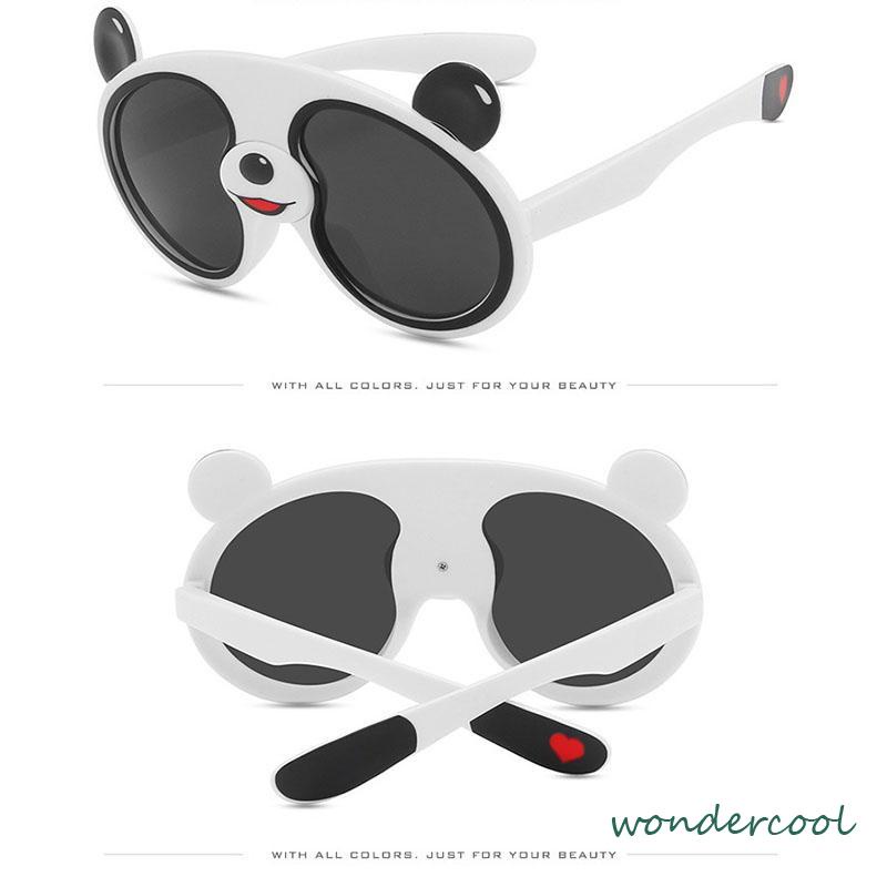 Kacamata Hitam Anak Silikon Terpolarisasi Panda Bing Dwen Dwen Kacamata Anak dengan UV400-Won