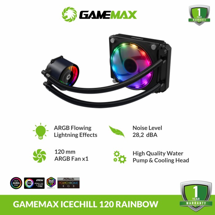 Jual GameMax Ice Chill 120 AIO Liquid Cooler Shopee Indonesia
