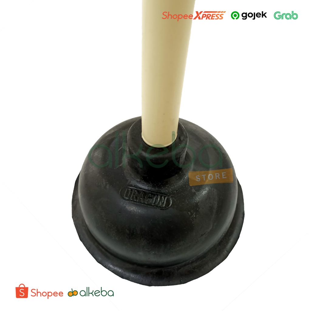 Kop Toilet WC manual kocok hisap bahan karet merk Dragon