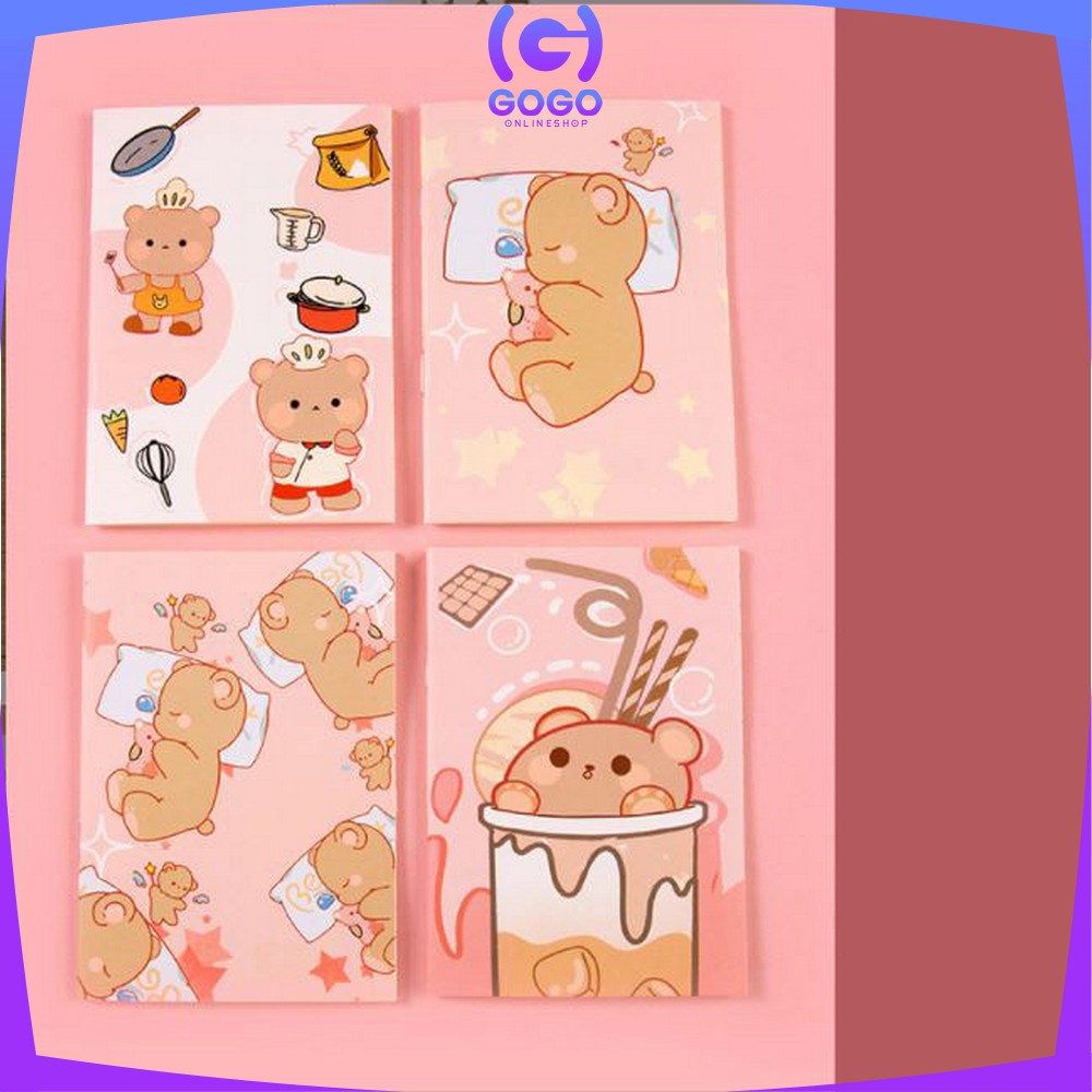 GOGO-A25 Buku Tulis Mini Notebook / Buku Tulis Memo Kecil Karton / Buku Catatan Cartoon Mini Book Lucu Anak Sekolah Import