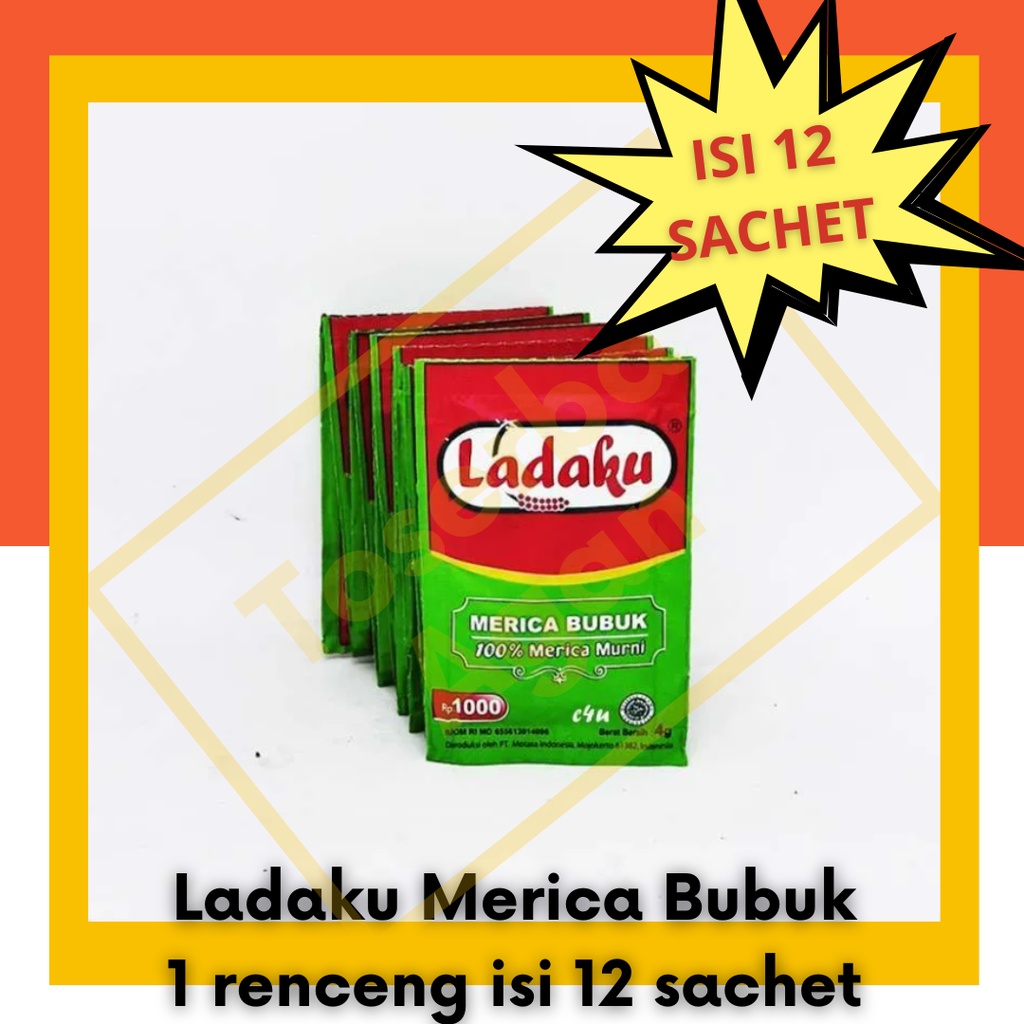 

Ladaku Merica Bubuk 1 renceng isi 12 sachet Putih