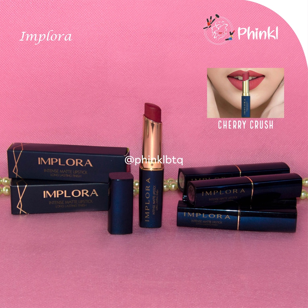 `ღ´ PHINKL `ღ´ ɪ ᴍ ᴘ ʟ ᴏ ʀ ᴀ Implora matte lipstick putar stick pewarna bibir lips warna natural nude