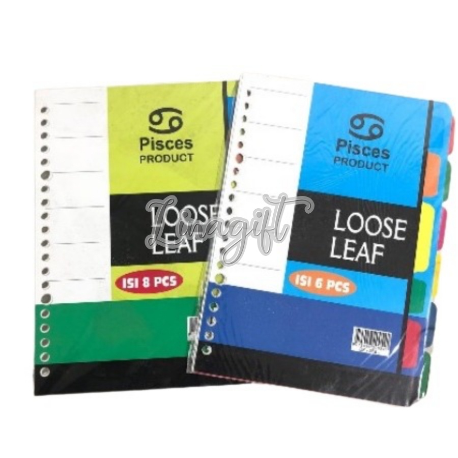 PEMBATAS BINDER FILE WARNA UKURAN B5 SEKAT 8/ A5 SEKAT 6 DAN 8