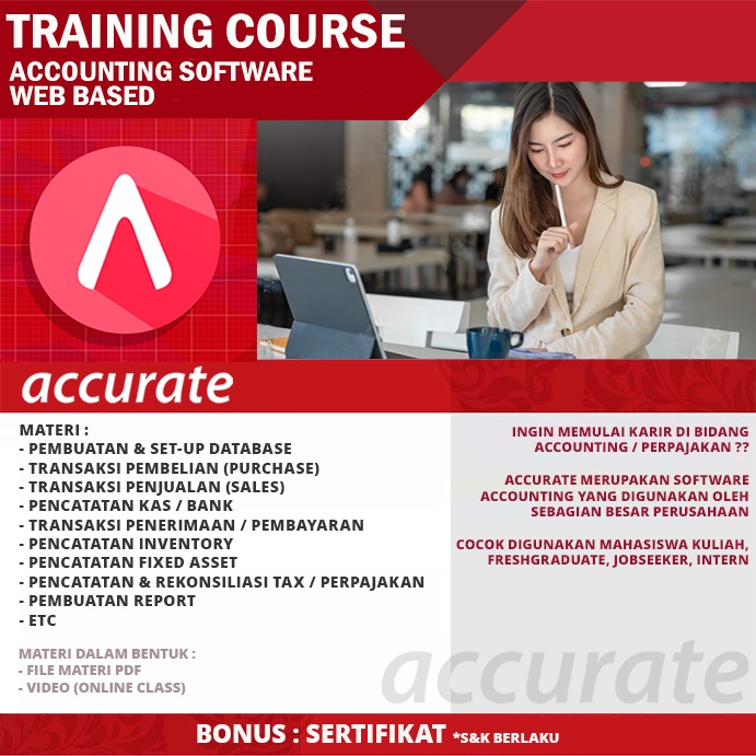 Materi Pelatihan / Training Course Accurate Online SERTIFIKAT