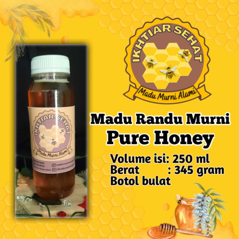 

Madu Randu Murni Asli 345 gram isi 250 ml