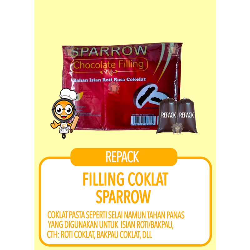 

FILLING COKLAT SPARROW REPACK /TIMBANGAN /KILOAN (ISIAN ROTI)