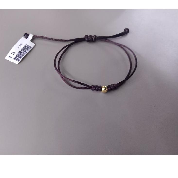 gelang tali emas asli kadar5% 450 / gelang tali emas bola Mrican 0.1gram / minigold /minigram /babyg