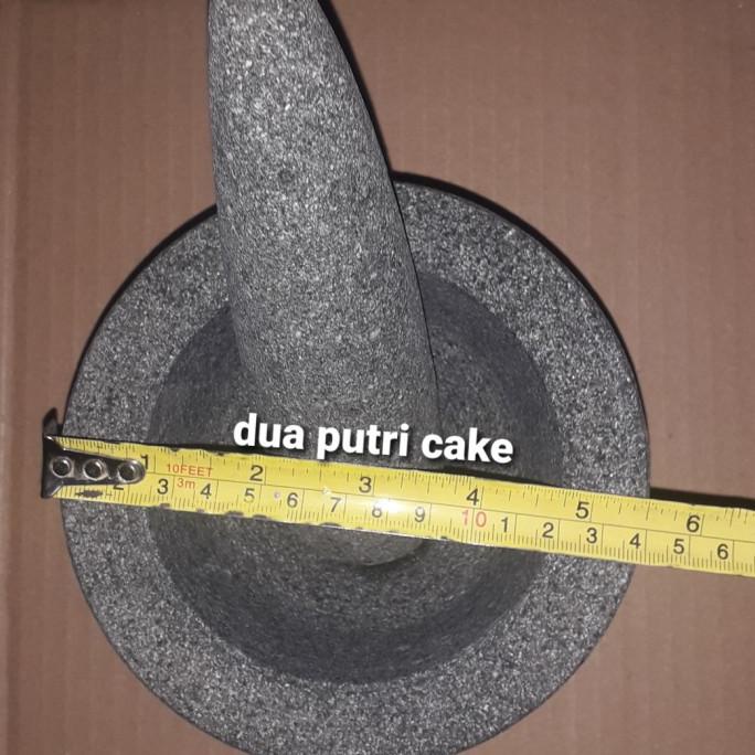 TERBARU Lumpang bubut batu asli 14cm + alu tumbukan /PERALATAN MASAK SET/PANCI PRESTO/PANCI SET/WAJA