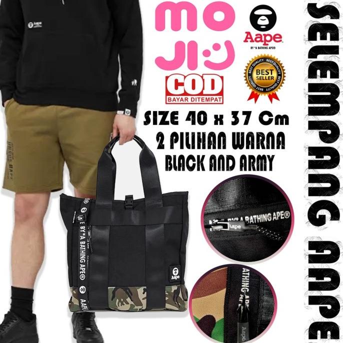 Populer Tas Selempang Tote Bag Aape A Bathing Ape Import Mirror - Army Storaisjuu