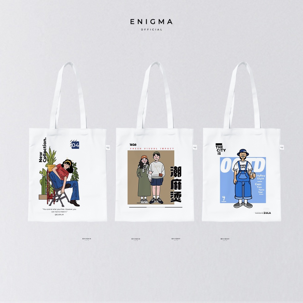 TOTEBAG KANVAS TAS WANITA AESTHETIC ORIGINAL ENIGMA