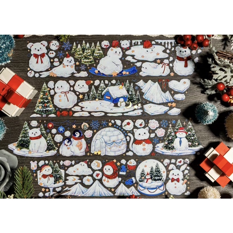 

[Sample] Deer Studio Goodnight Snowman PET Tape