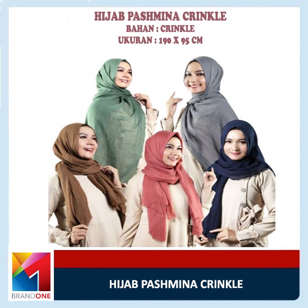 Hijab Pashmina Crinkle Azara Lavanya/ Jilbab Pasmina Bahan Lembut Adem