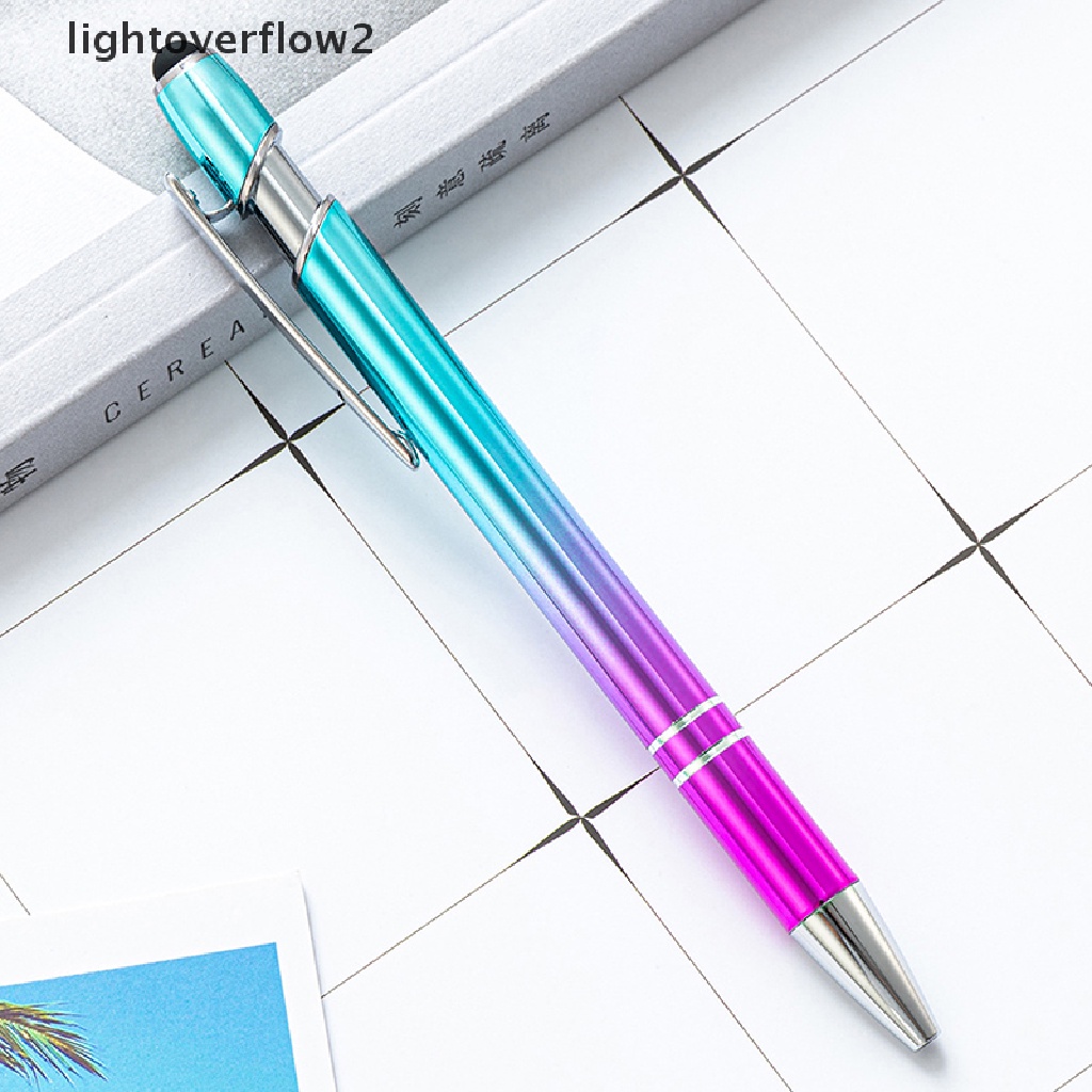 (lightoverflow2) 1pc Bolpen Metal Multi Warna Kualitas Tinggi Untuk Stationery Sekolah / Kantor