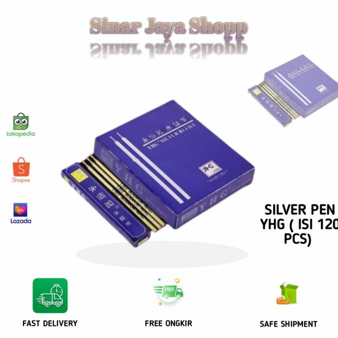 

Silver Pen YHG / Pen Silver YHG ( 1 Box Isi 120 Pcs )