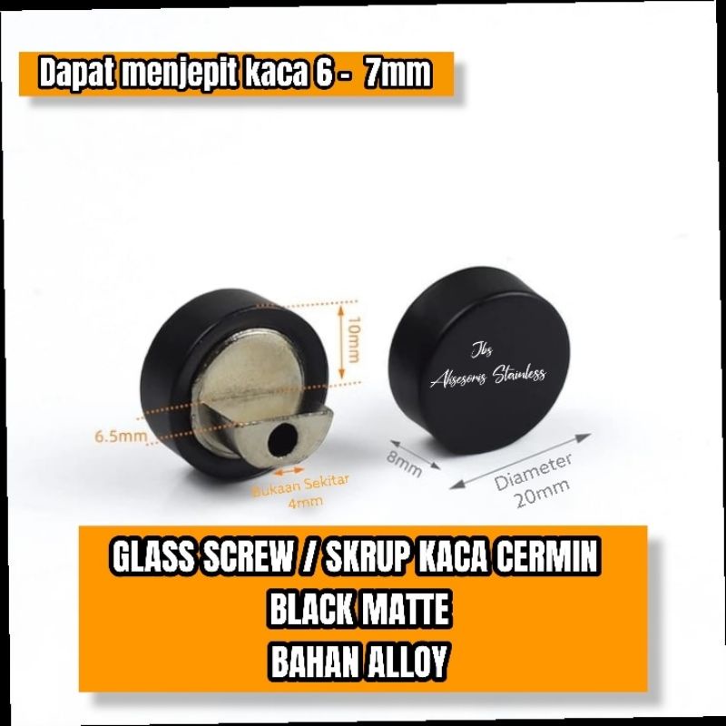 GLASS SCREW/SEKRUP KACA CERMIN TANPA DI LUBANG KACA