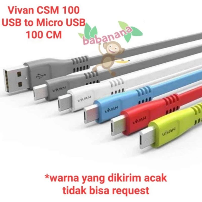 Vivan usb to micro usb kabel charger casan smartphone hp 100cm