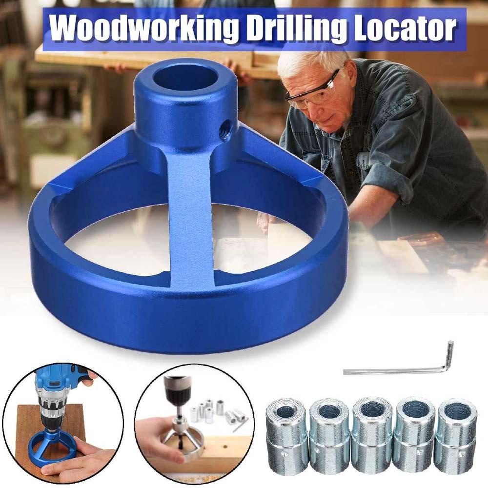 Lanfy Hole Puncher 90derajat Alat Panduan Mata Bor Aluminum Alloy Carpenter Locator