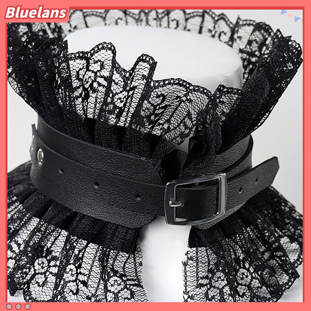 Bluelans Kalung Choker Bahan Lace Gaya Gothic Untuk Kostum Cosplay