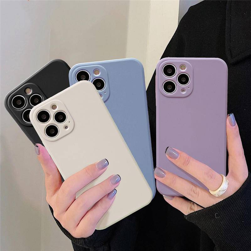 Soft Case Bahan Silikon TPU Untuk iPhone 6 6s 7 8 Plus SE 2020 2022 X Xs XR Max 11 12 13 Pro Max