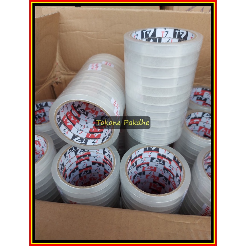 

SLOP Selotip 1/2 inch 1 12mm x 72 yard Isolasi Lakban Solasi