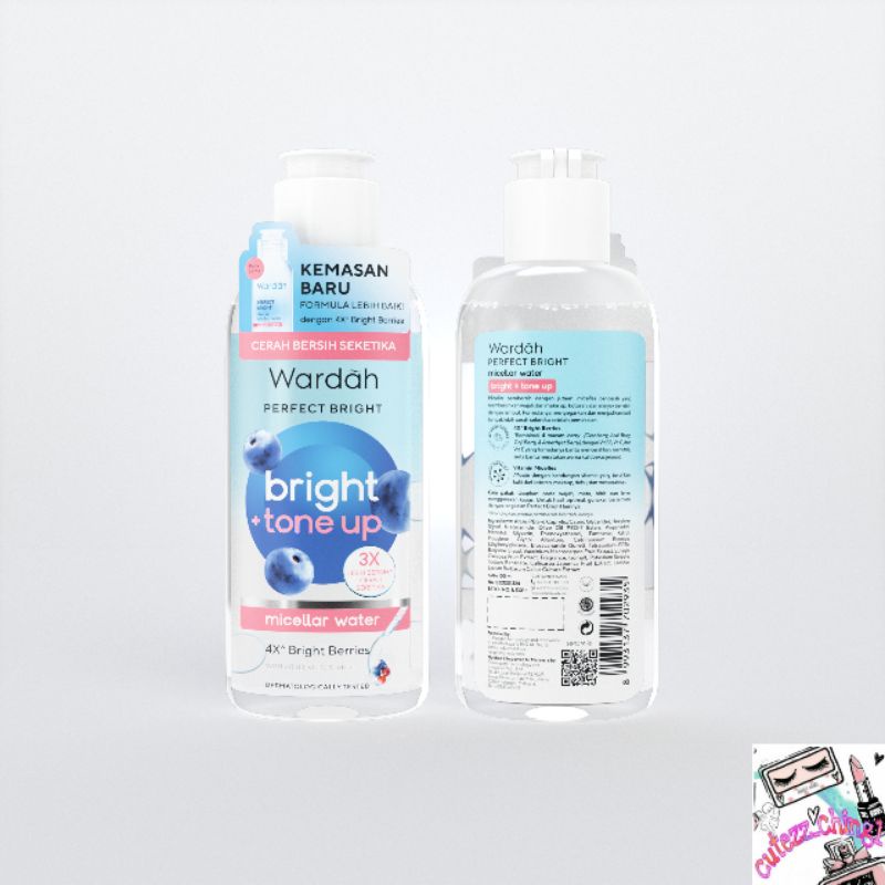 ☃Cutezz_ching☃Wardah Perfect Bright Tone Up Micellar Water 100ml