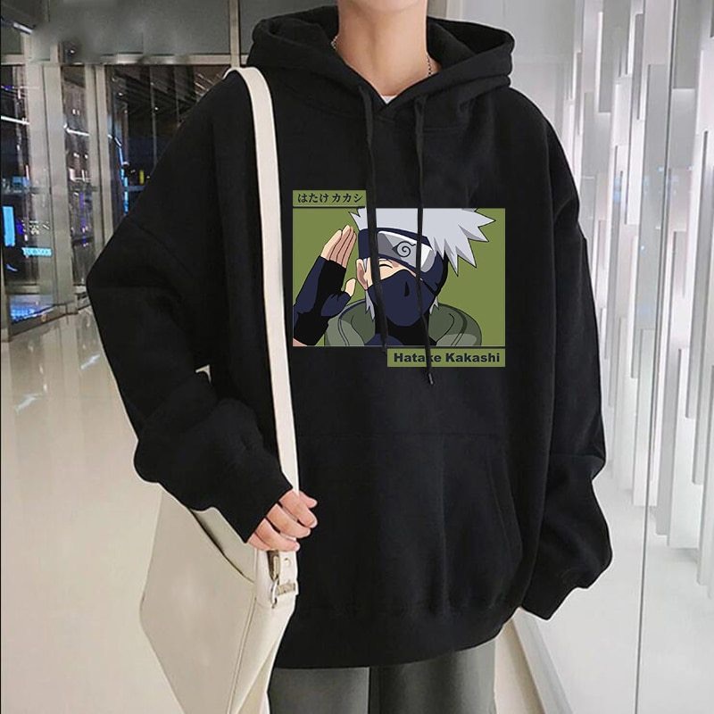 Sweater Hoodie Anime HATAKE KAKASHI NARUTO II HATAKE KAKASI NARUTO Jumper Hoodie II Sweter Oblong Topi Sz M - XL ( Pria &amp; Wanita / Anak &amp; Dewasa )