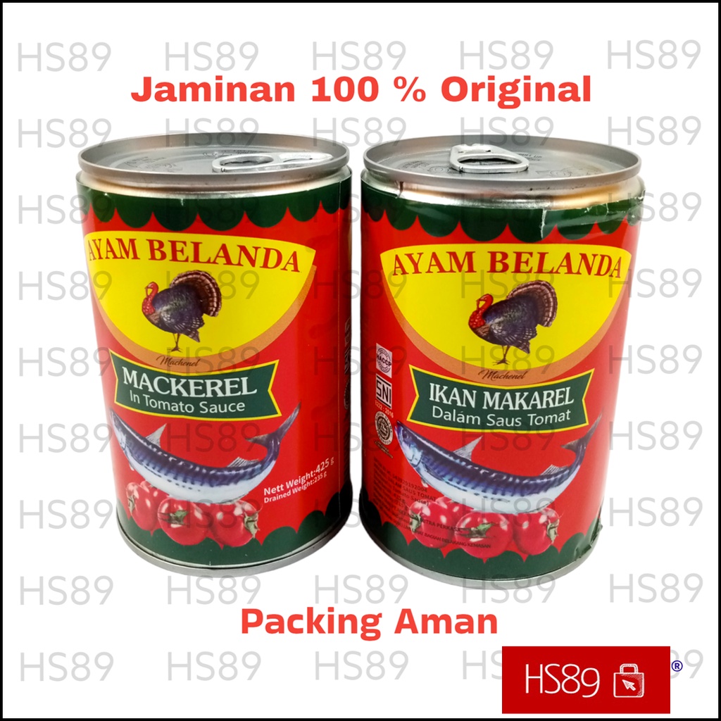 

Ikan Sarden Ayam Belanda 425 gr- Mackerel Ayam Belanda - Makarel Ayam Belanda
