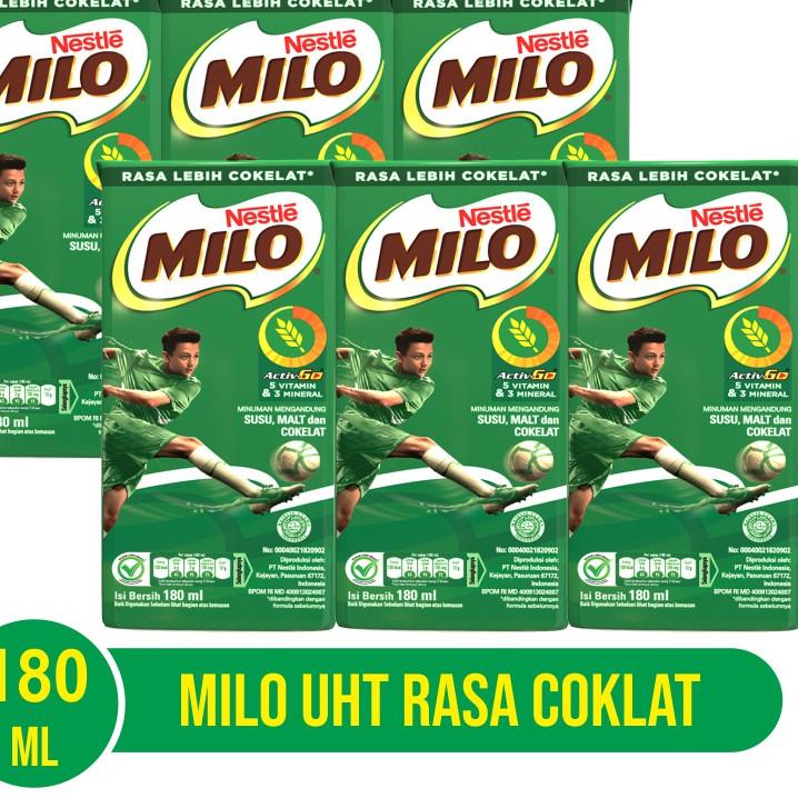 

10.10 Brand Milo Activ Go UHT Rasa Lebih Cokelat 180ml (6pcs) serbuuu !