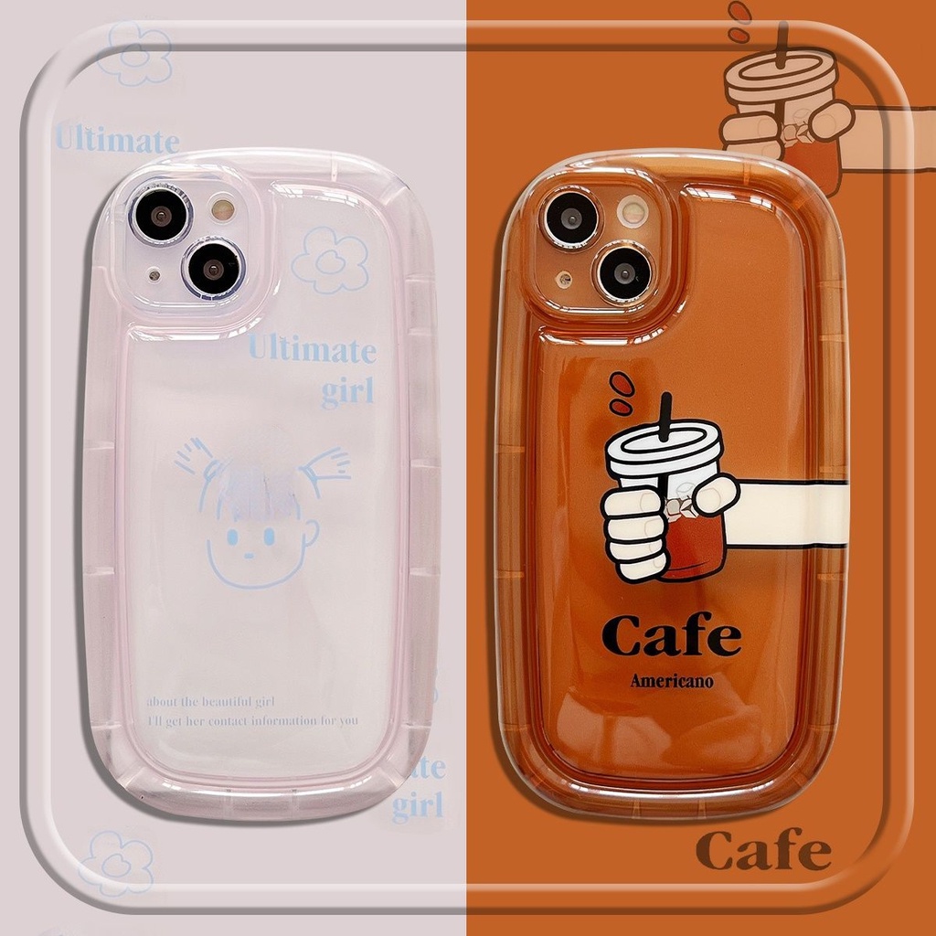 Case Airbag Desain Melengkung Untuk IPhone 12 13 14 11 Pro Max X Xs Max Xr