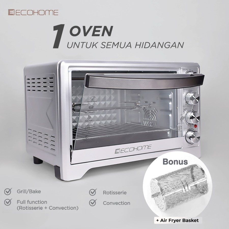 Ecohome EOP888 Oven 38L + Free Air Fryer Basket EOP 888