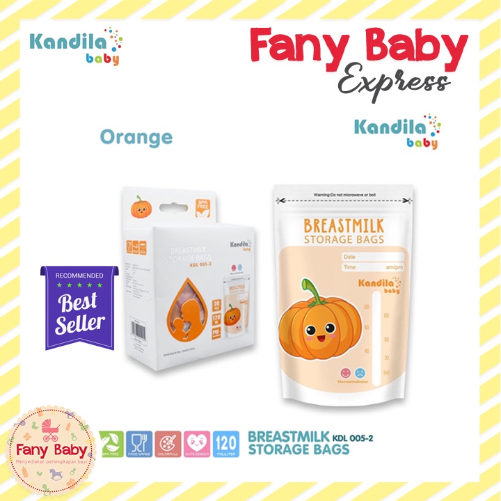 KANDILA BREAST MILK STORAGE BAG 120 ML (FRUIT &amp; VEGETABLE) / KDL005-2