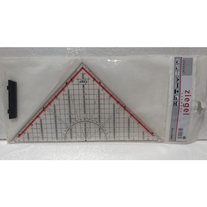 

(COD) Penggaris Segitiga Pegangan Ziegel 819430 30cm CUCI GUDANG Kode 820