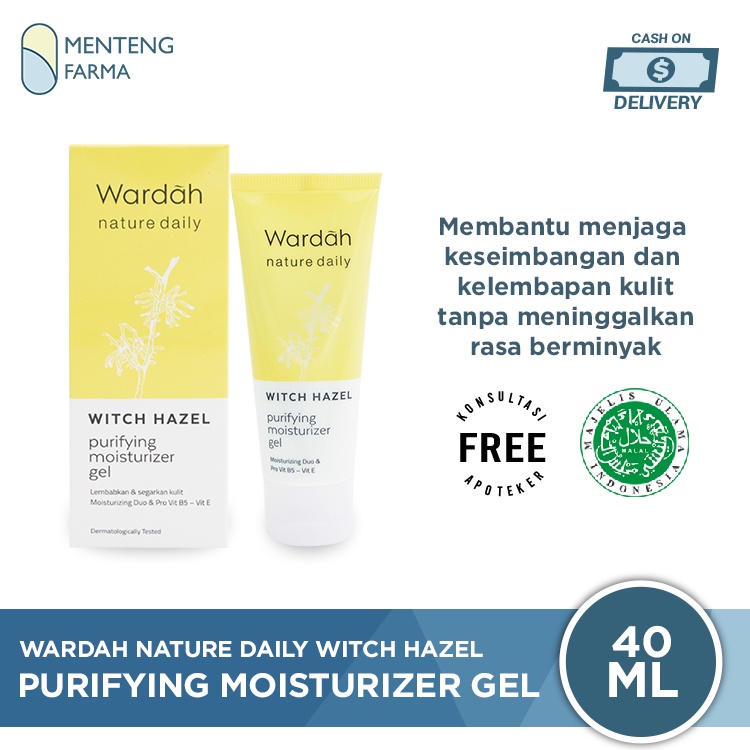 Wardah Nature Daily Witch Hazel Purifying Moisturizer Gel 40 ML