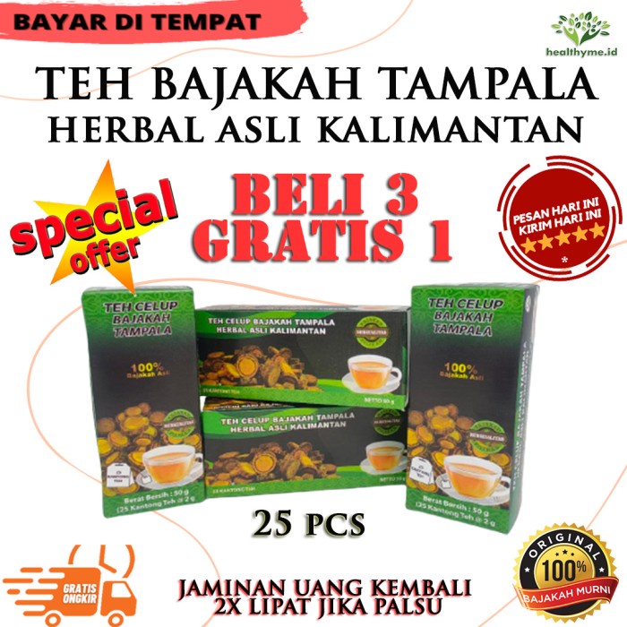 ORIGINAL MURAH Teh Bajakah Tampala Tunggal Super Herbal Asli Kalimantan - 25 PCS
