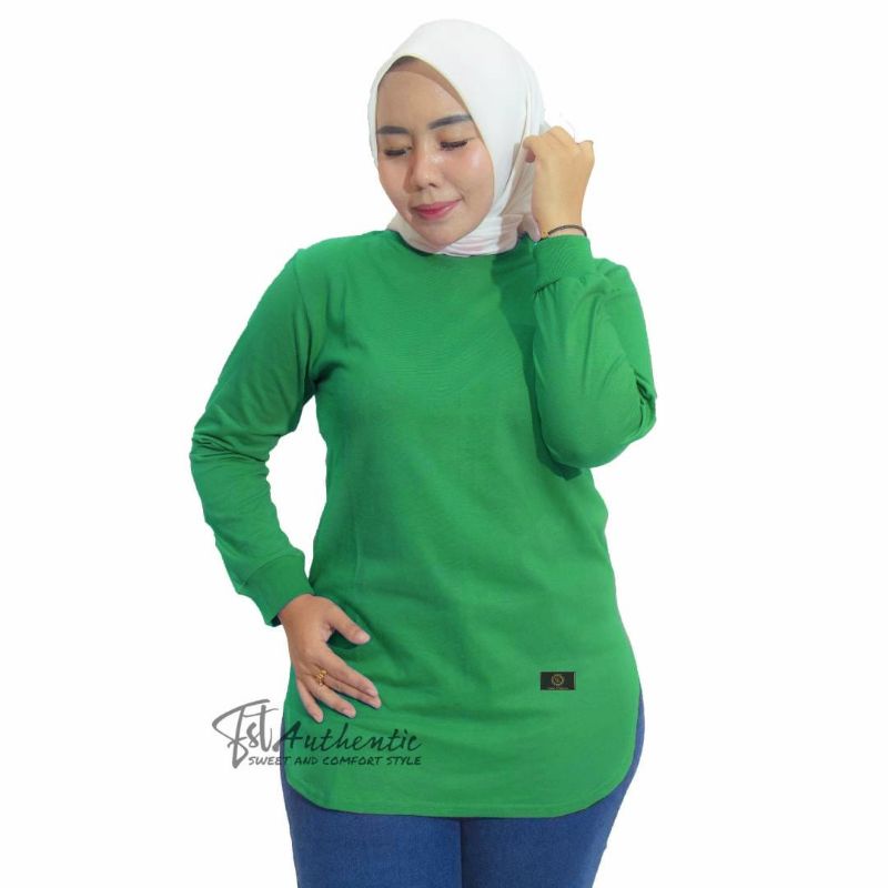 Kaos Dinarry Ori Fst Authentic / Bodi Oval / Blouse Semi Tunik / Atasan Wanita Lengan Panjang Seri P