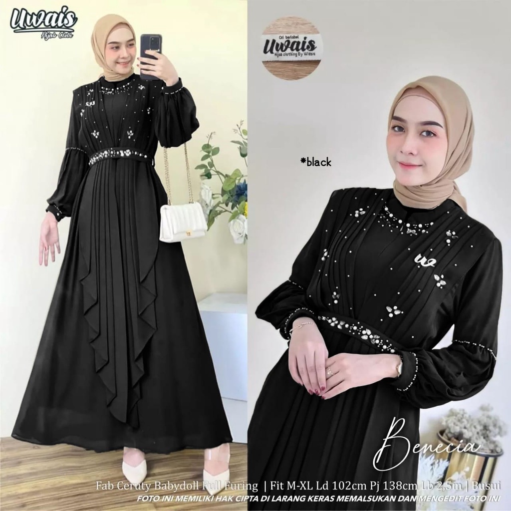 OPEN PO BENECIA DRESS/DRESS KONDANGAN WANITA/REFRENSI BAJU KONDANGAN WANITA-BLACK