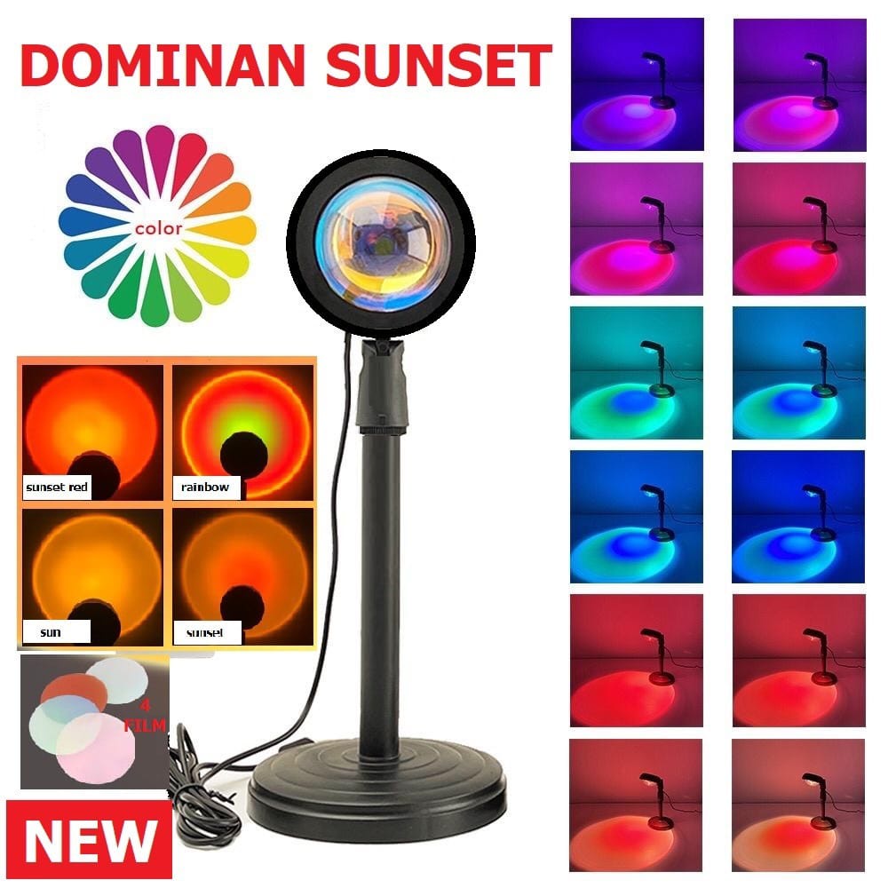 Lampu Sunset Proyektor Matahari / Sunset Lamp LED USB / Lampu Tidur