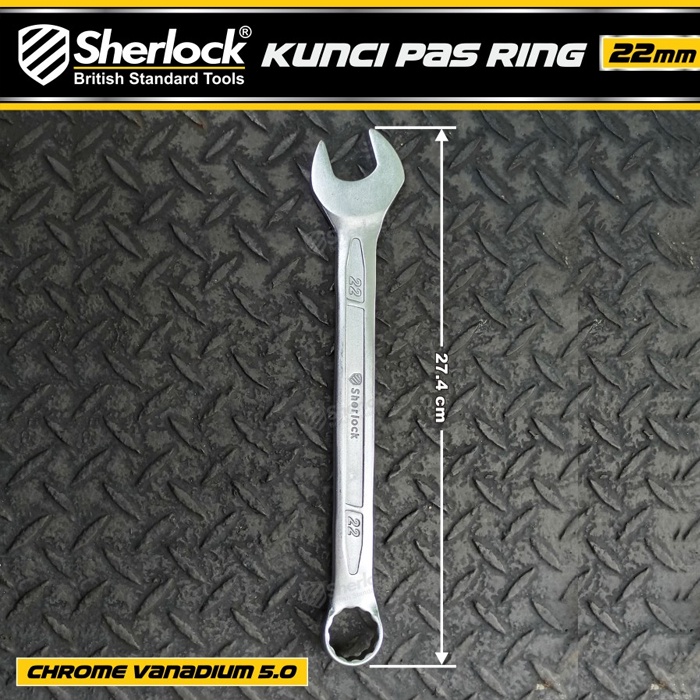 Kunci Pas Ring (Pro-D Series) uk. 22 mm Original Sherlock (1 Pcs)