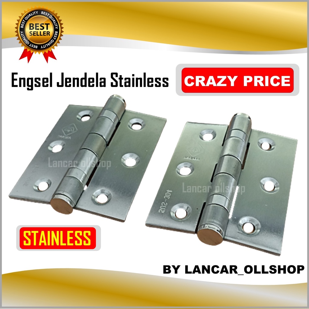 Engsel pintu stainless 3 inch / Engsel jendela