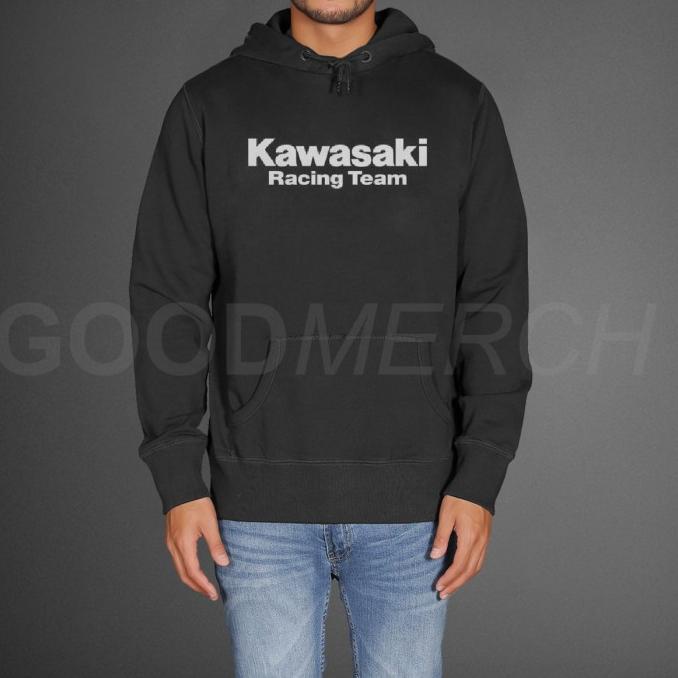 jaket hoodie sweater kawasaki racing team hitam 2
