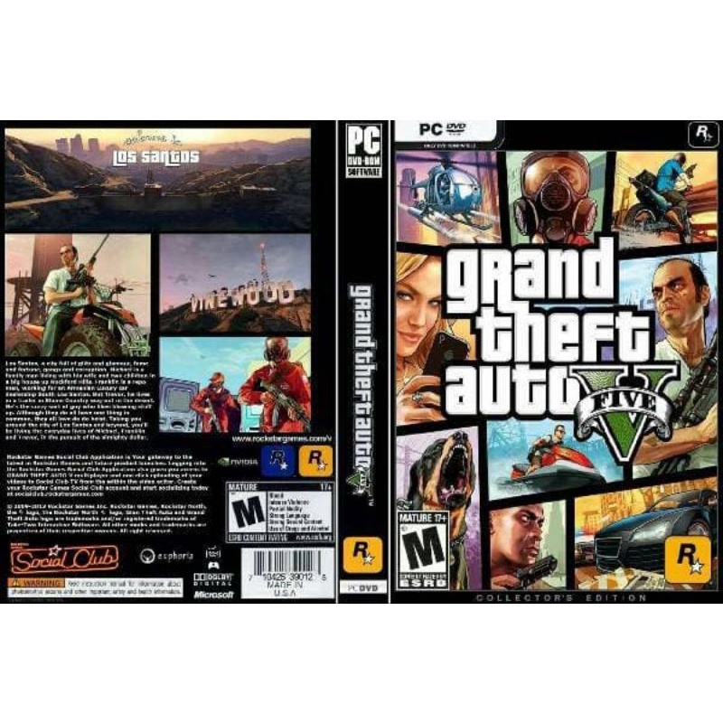 Jual GTA V PC Game DVD Grand Theft Auto V Windows DVD Game Grand Theft