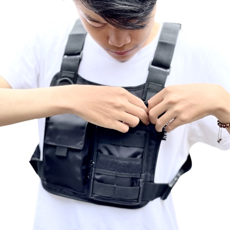 TAS DADA ROMPI PRIA BLACK POLICE ORIGINAL NEISDA / CHEST RIG BAG ORIGINAL NEISDA / TAS DADA TACTICAL PRIA ORIGINAL NEISDA BLACK POLICE