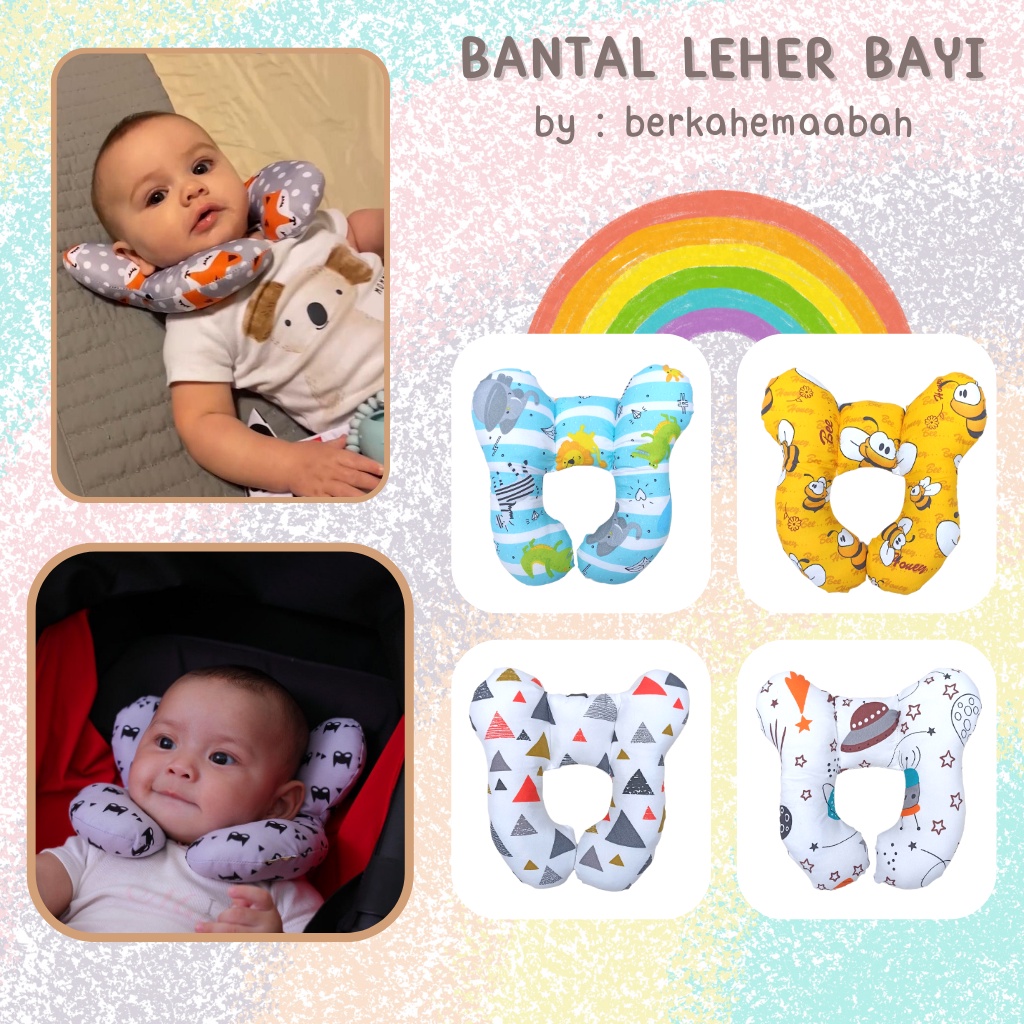 Bantal Leher Bayi | Bantal Kepala Leher Bayi | Baby Travel Pillow | Bantal Perjalanan Bayi | Total Support Headrest