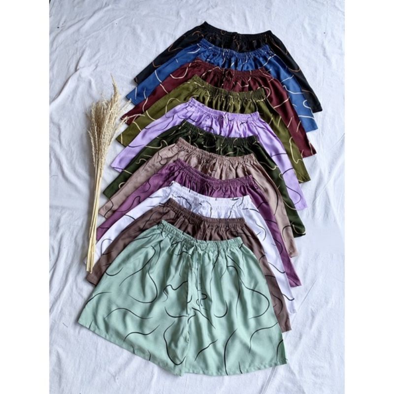 3PCS CELANA PENDEK MOTIF RANDOM