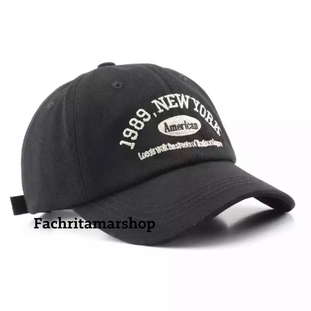 Promo Diskom Topi Baseball Cap Distro Bordir New Portt NY American 1989 Premium Fashion Pria Wanita Unisex COD